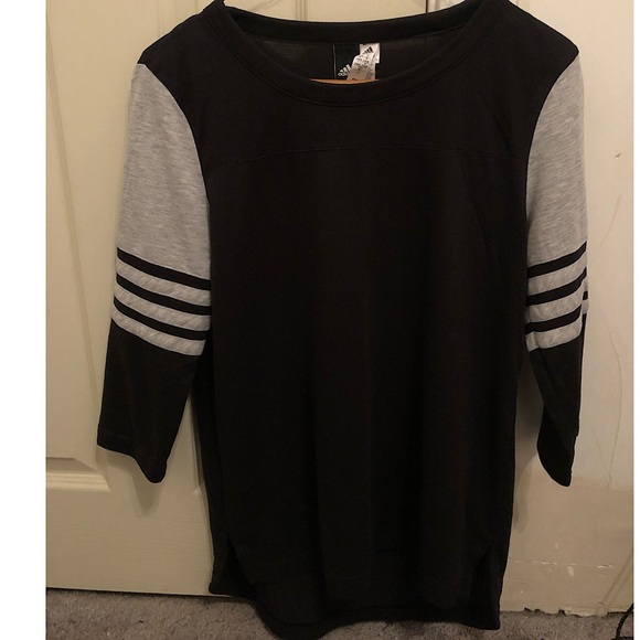 Adidas Black and grey Striped shirt - Picture 1 of 4